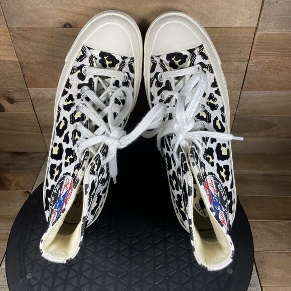 Converse Womens Size 7 Chuck Taylor 70 High Logo Desert Ore 2020 Shoes Leopard - Picture 5 of 10